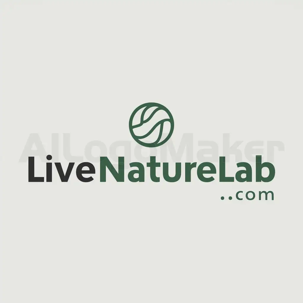a logo design,with the text "livenaturelab.com", main symbol:environmental awareness,Minimalistic,clear background
