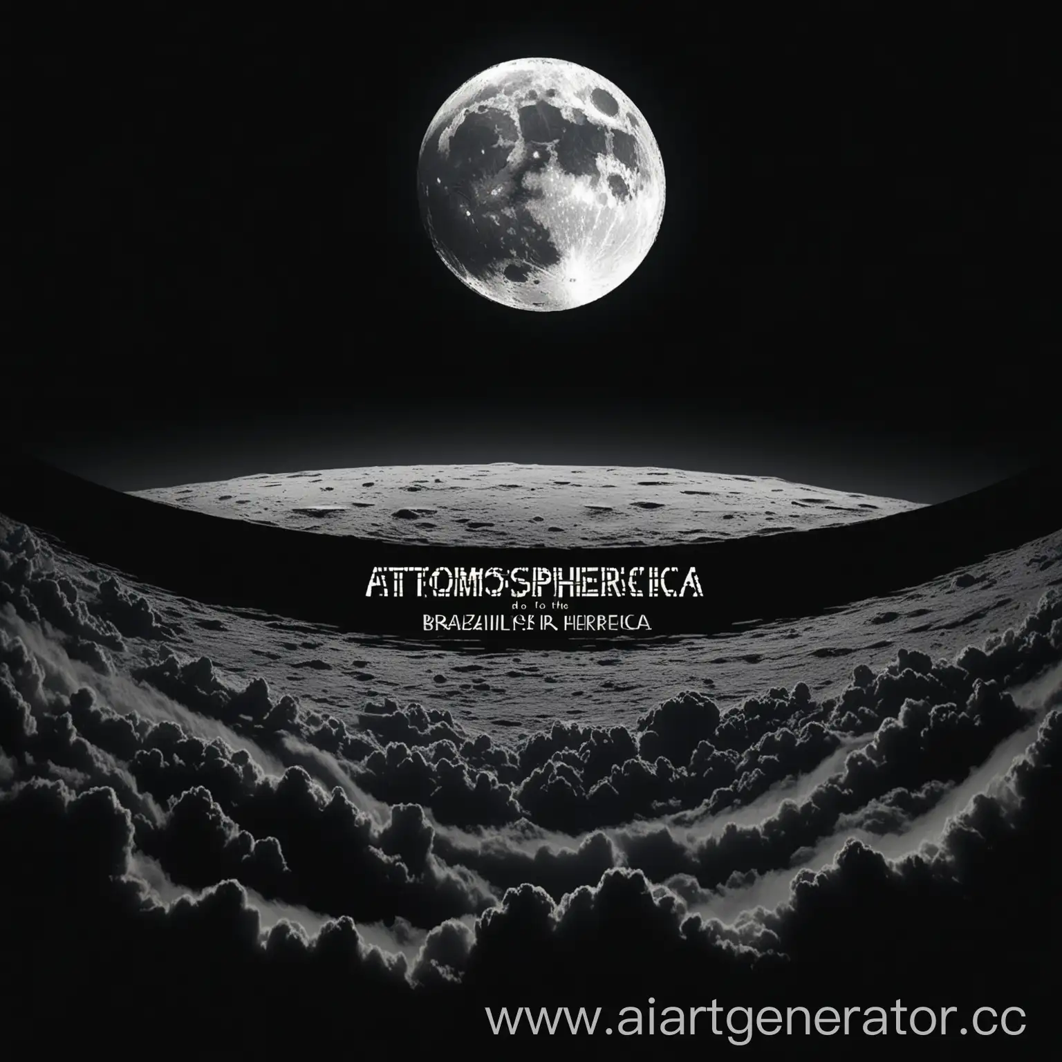 Черная картинка и по середине написано Playlist Brazilian's do atmospherica сверху черная луна