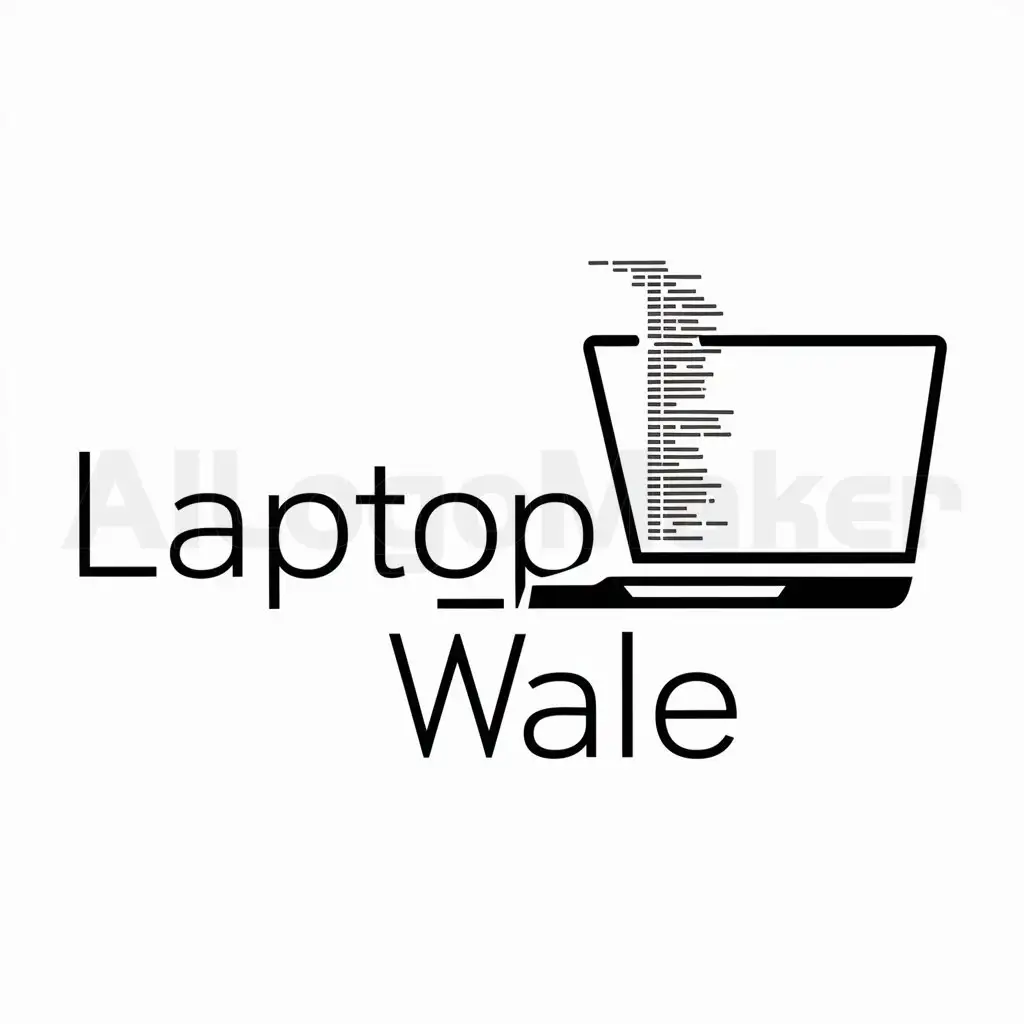 a logo design,with the text "Laptop Wale", main symbol:Laptop,Moderate,clear background