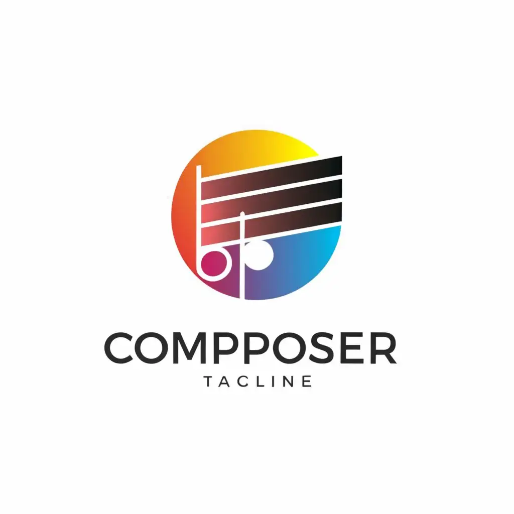 a logo design,with the text "composer", main symbol:guitar,Moderate,clear background