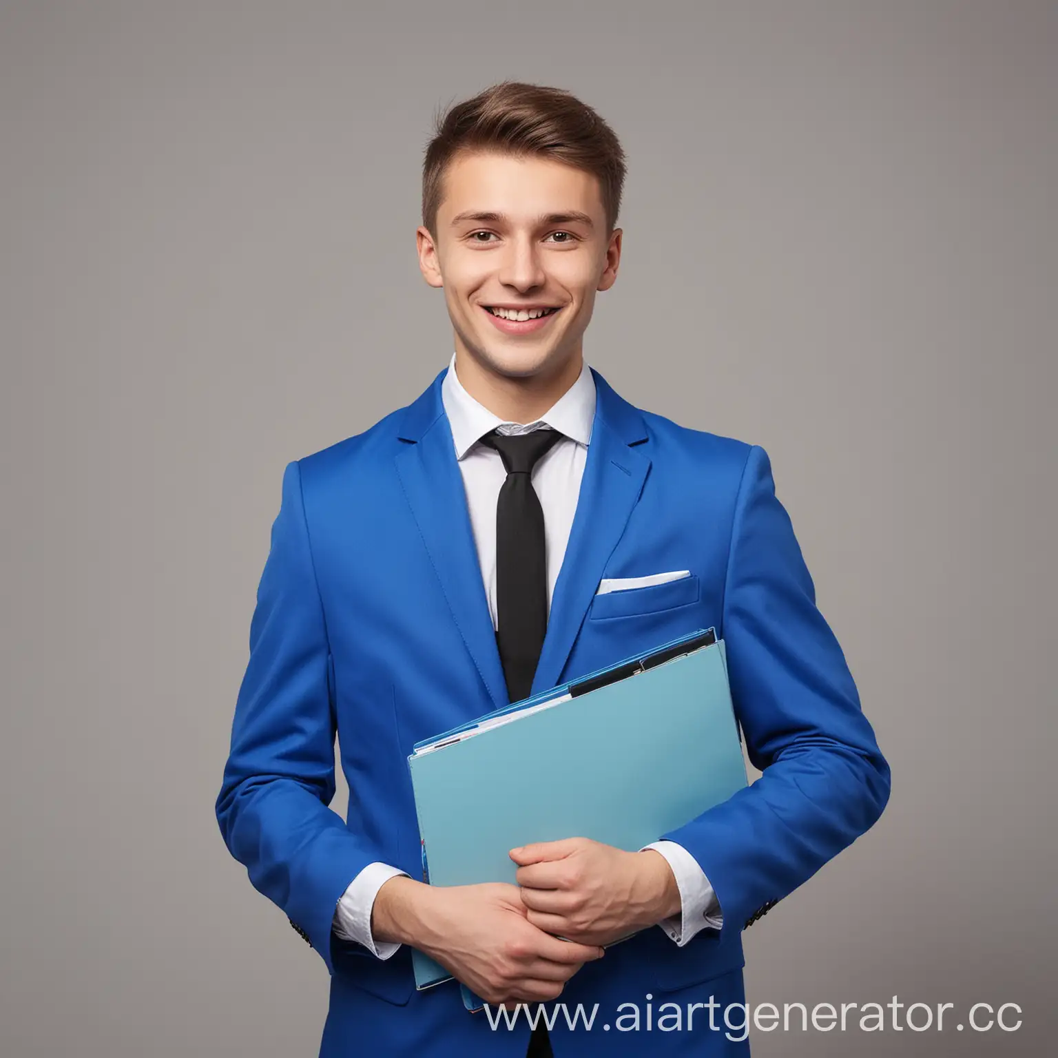 Cheerful-Russian-Student-in-Vibrant-Blue-Suit-Holding-Folder
