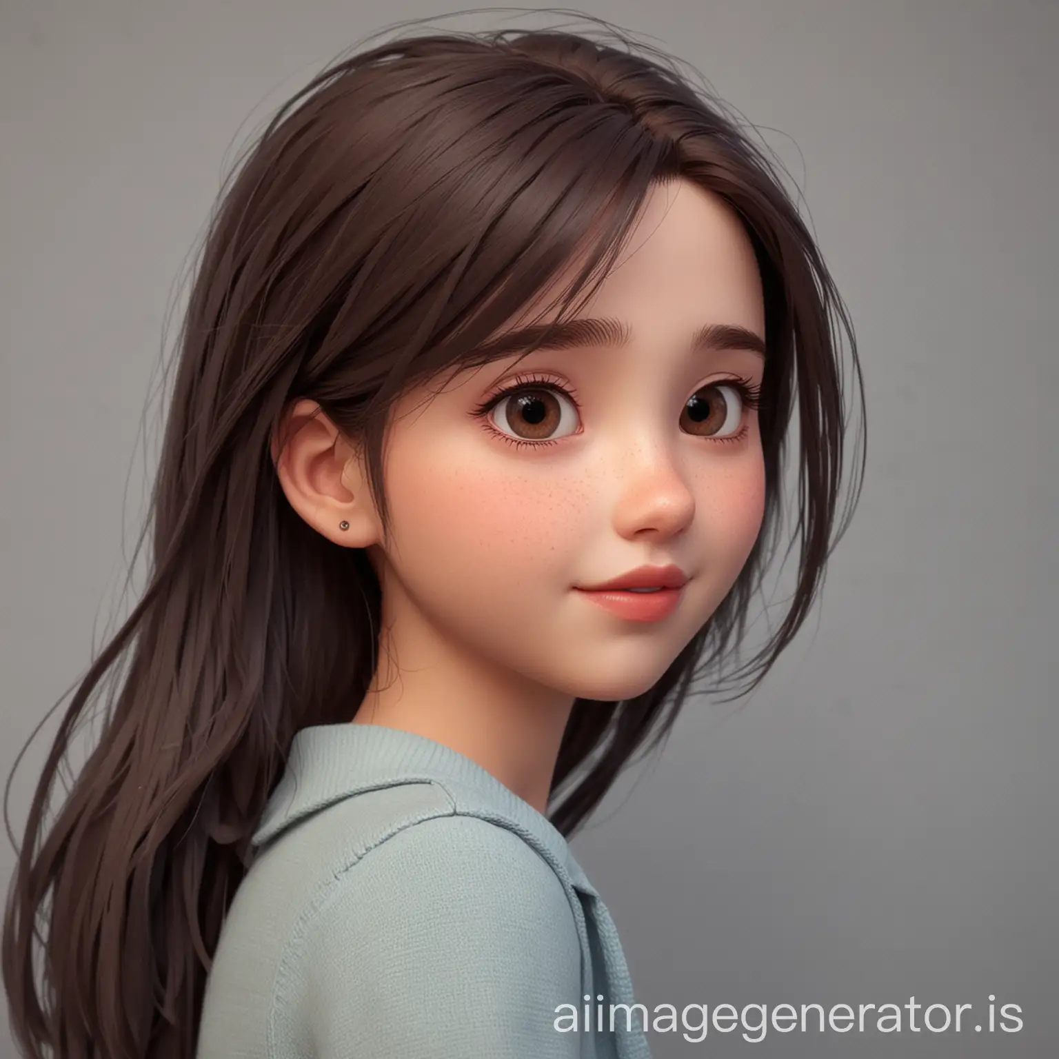 a girl animated