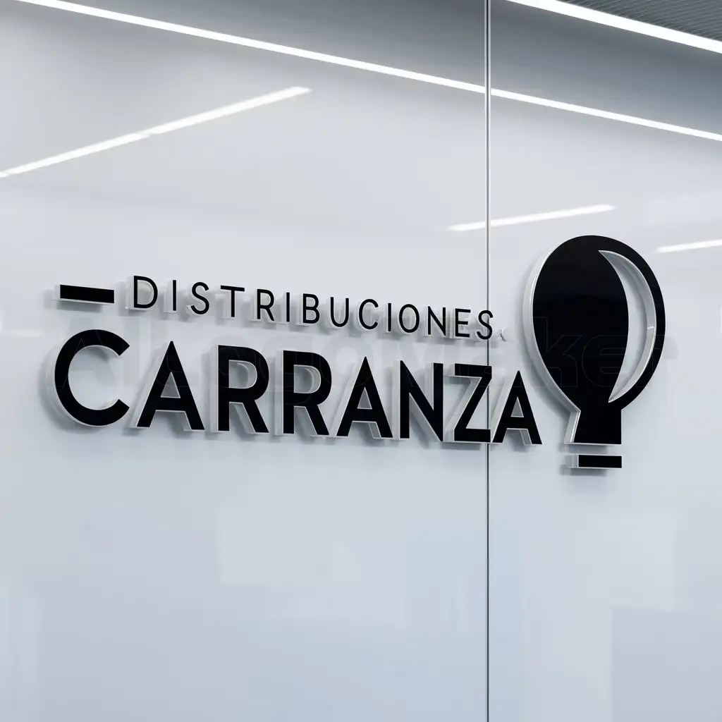 a logo design,with the text "Distribuciones carranza", main symbol:balon de gas,Moderate,clear background