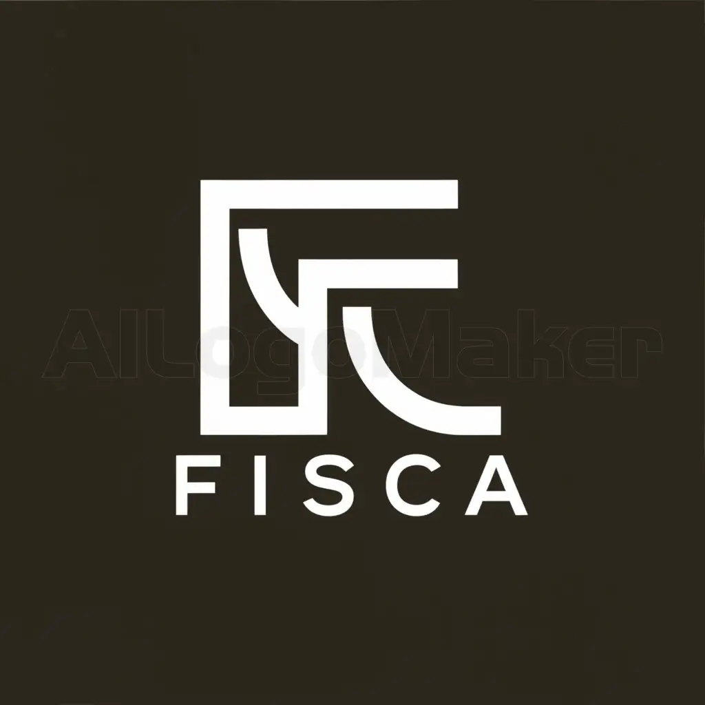 a logo design, with the text 'Fiscia', main symbol: big letter F, Moderate, be used in finance and AI industry, clear background