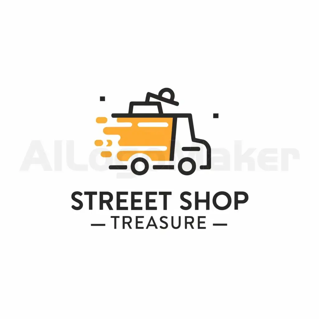 a logo design,with the text "Street Shop Treasure", main symbol:Online purchase offline delivery,Minimalistic,clear background