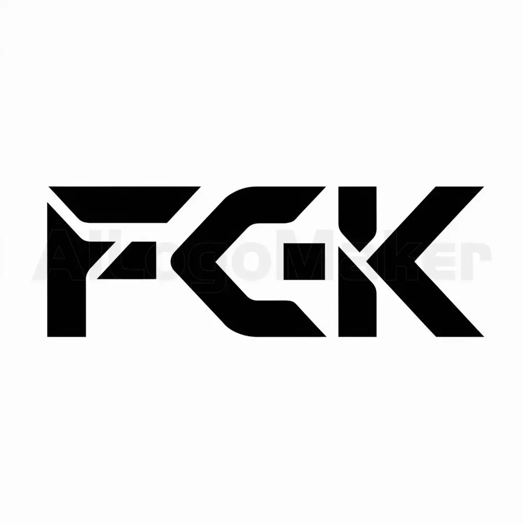 a logo design,with the text "FcK", main symbol:Letters,complex,be used in Others industry,clear background