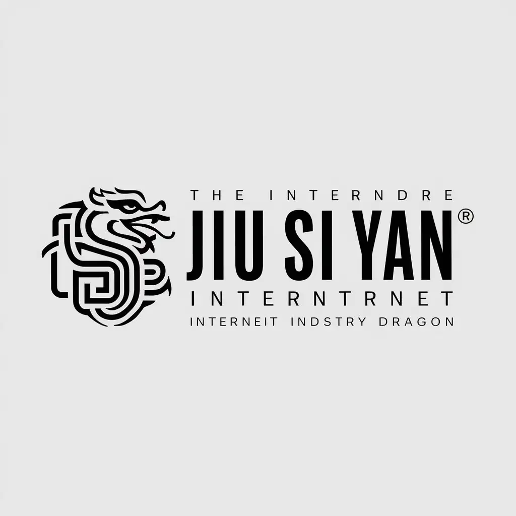 a logo design,with the text "jiu si yan", main symbol:Xiao Xi Hu Li,complex,be used in Internet industry,clear background