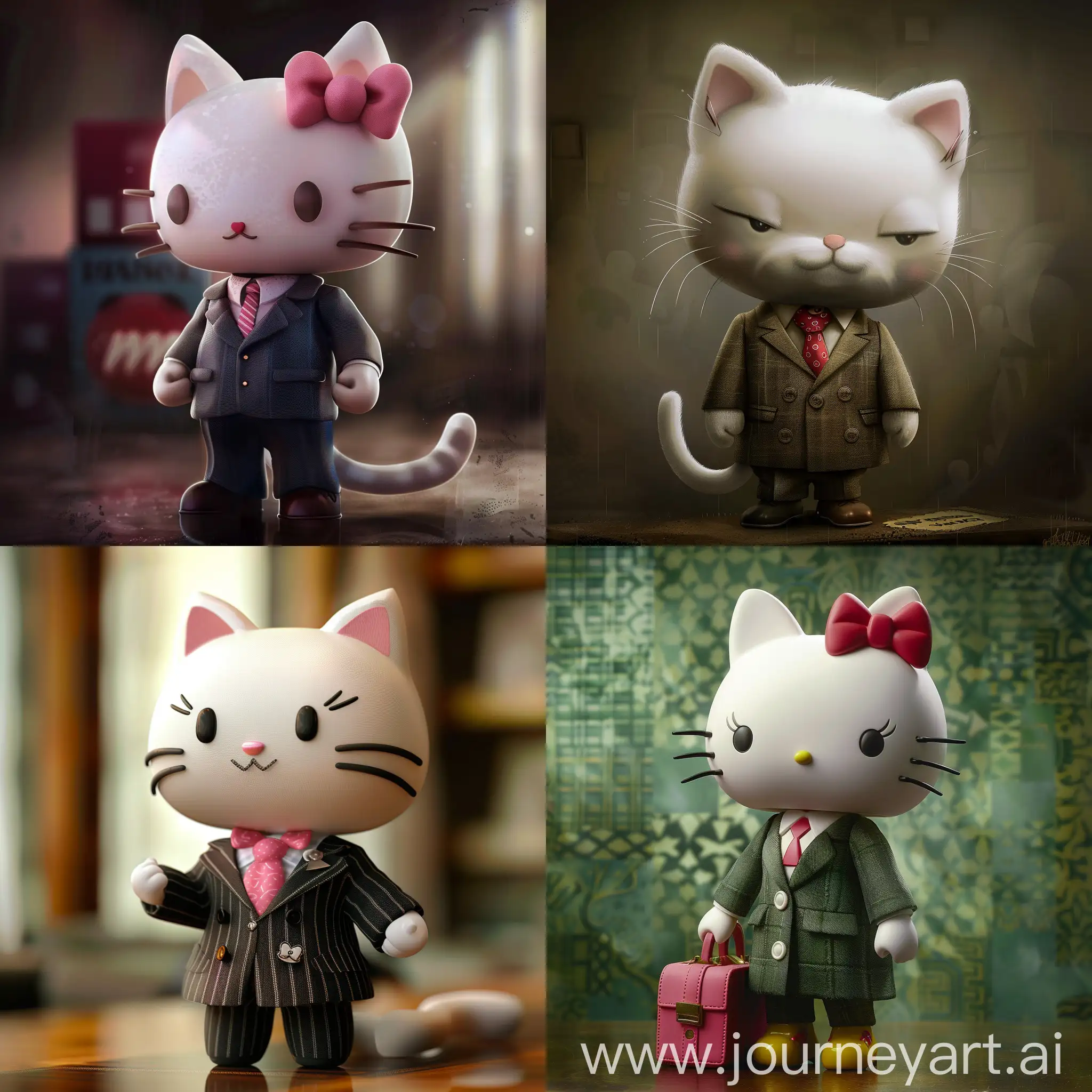 Hello Kitty in an office suit