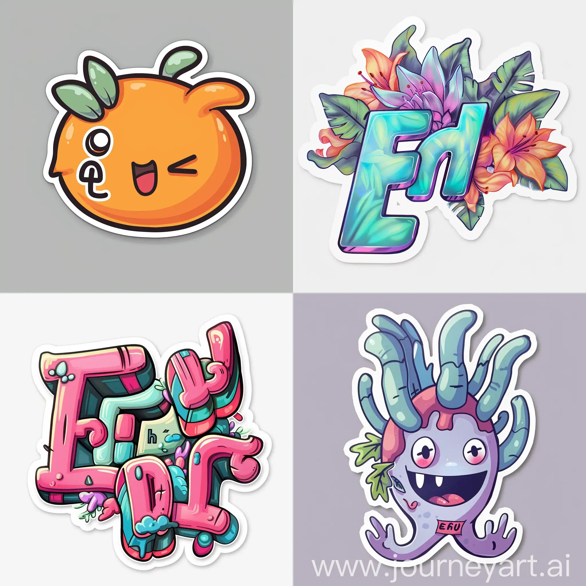 Colorful-Cartoon-Sticker-of-a-Playful-Eh