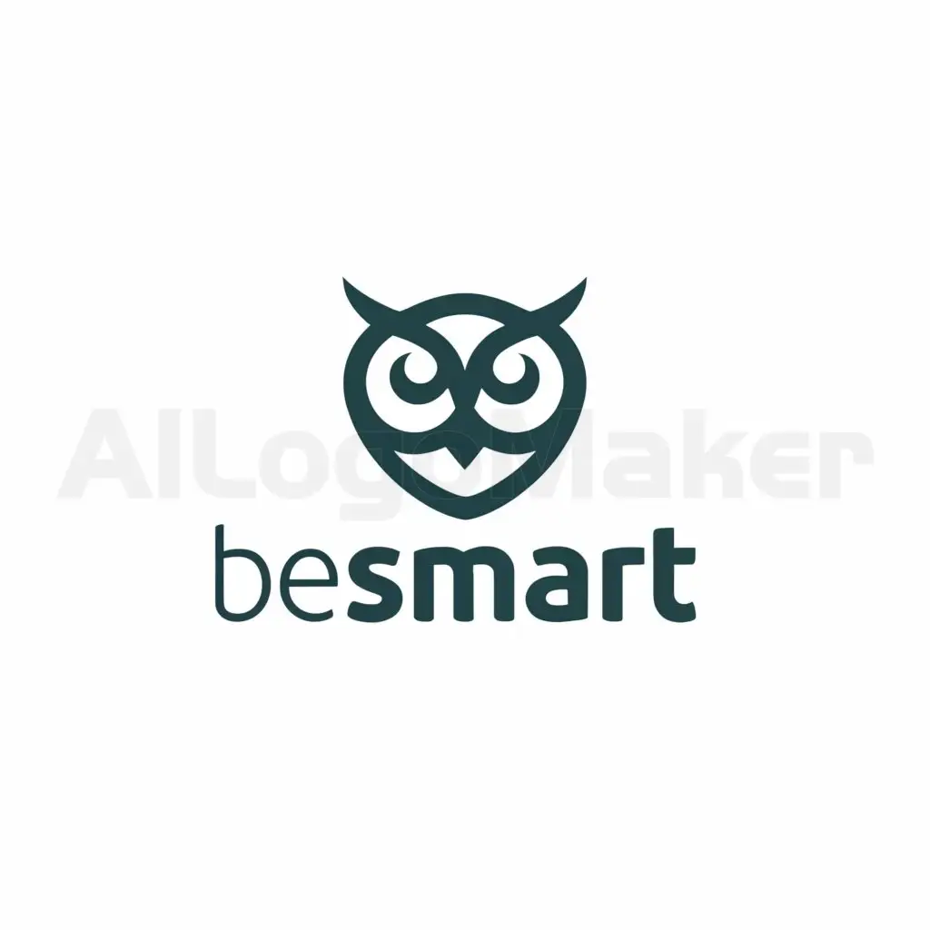 a logo design,with the text "Be Smart", main symbol:an owl,Minimalistic,be used in Education industry,clear background
