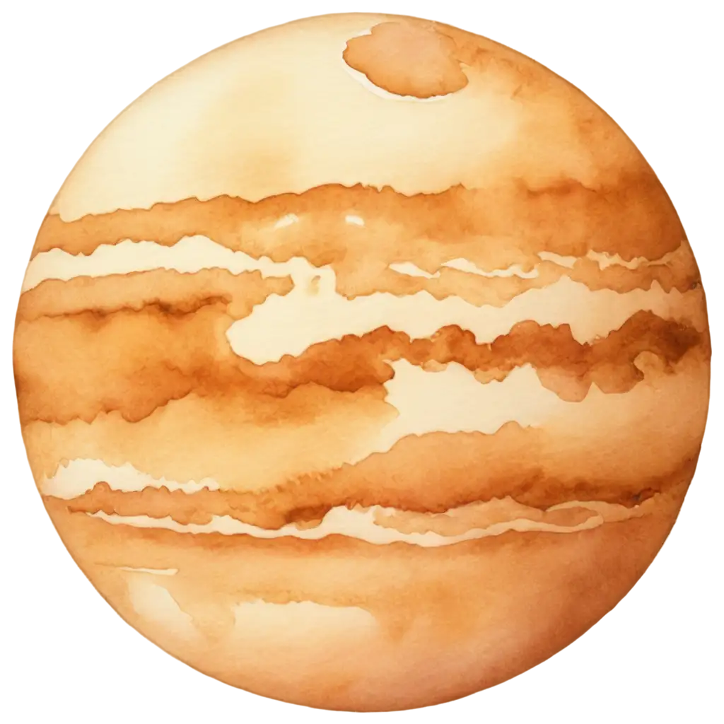 Accurate-Watercolor-Depiction-of-Venus-Planet-in-PNG-Format-Enhancing-Online-Visibility-with-HighQuality-Art