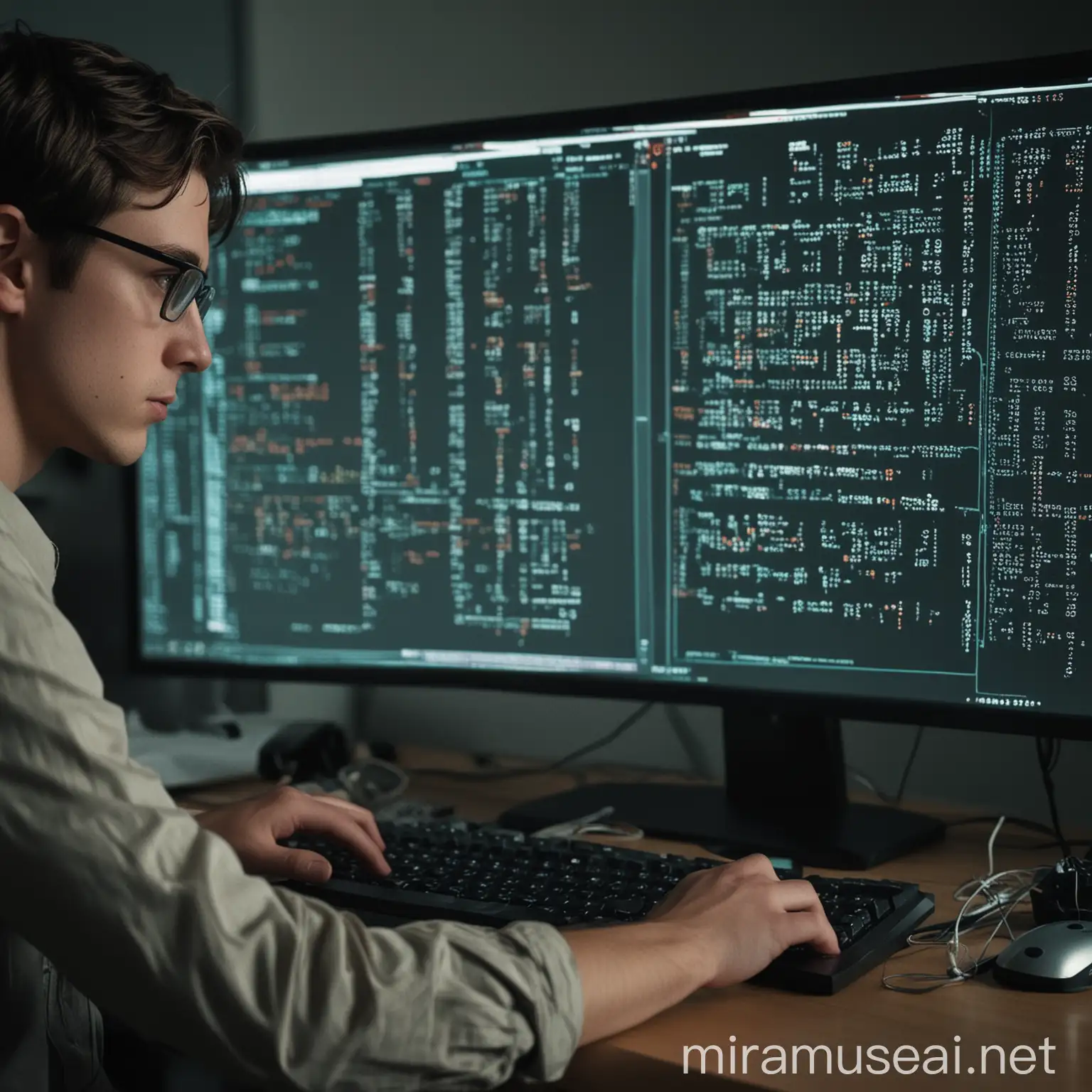 Focused Programmer Analyzing Security Tools on Computer