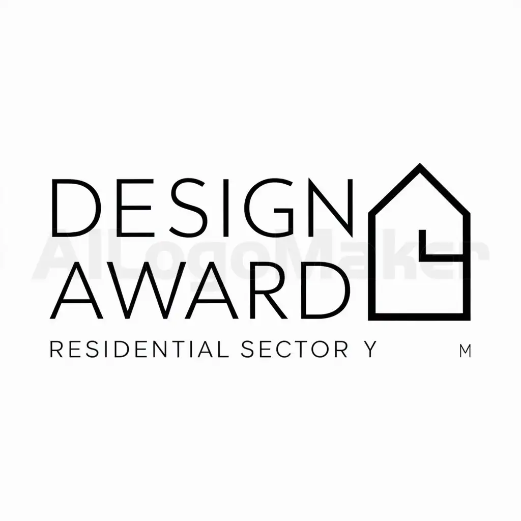 a logo design,with the text "DESIGN AWARD", main symbol:residential,Moderate,clear background