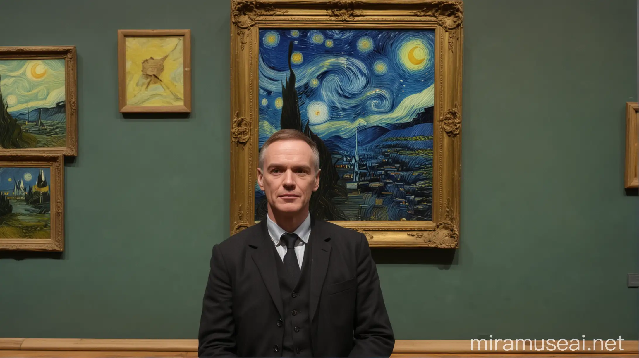 The 60 years old scientist, Dr. Alexander Grayson, moved through the Van Gogh exhibition at the British Museum with a mix of awe and curiosity.