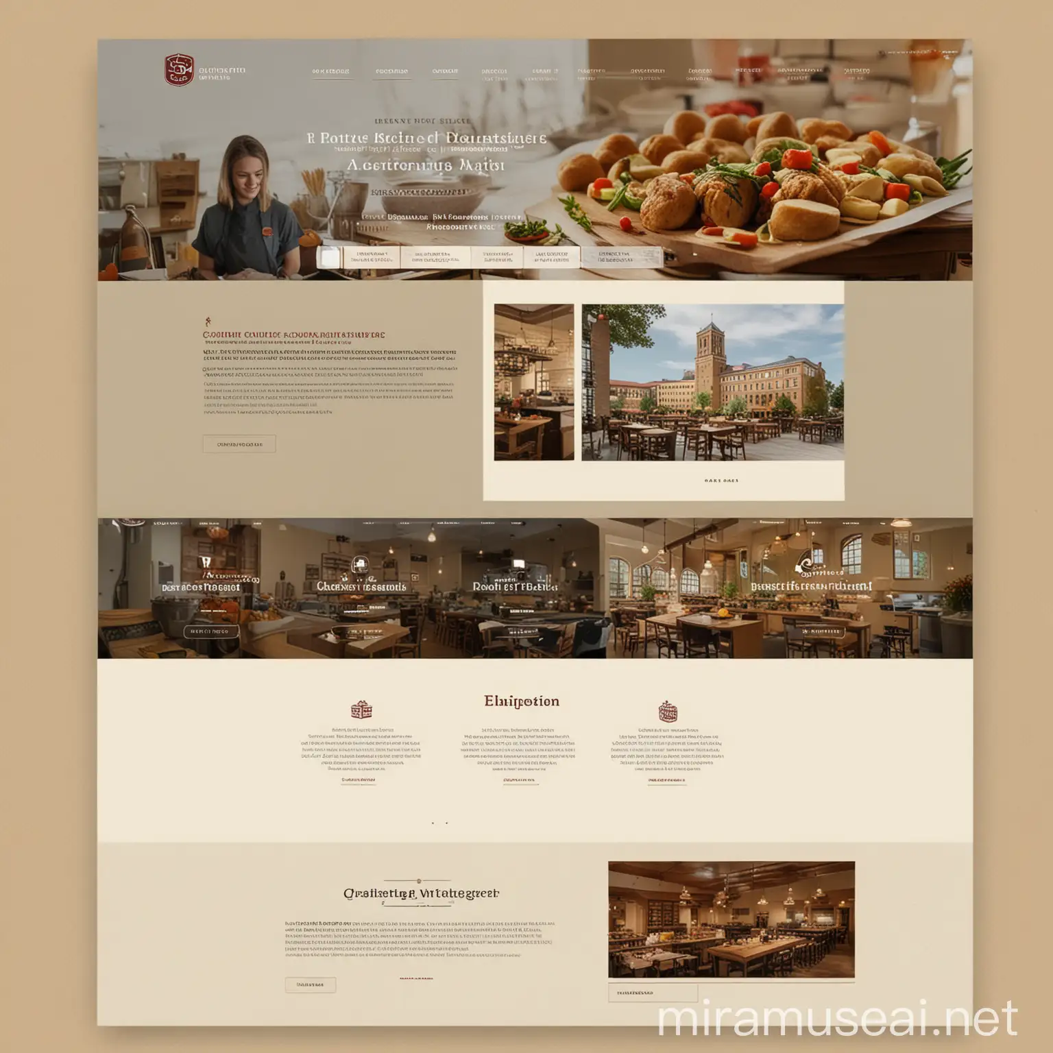 Culinary Institute Website UI Explore Our College Student Creations and Campus Beauty