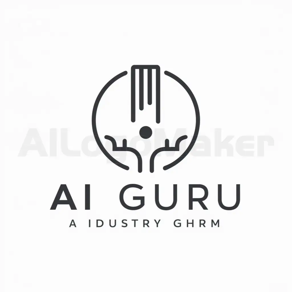 a logo design,with the text "AI Guru", main symbol:guru,Minimalistic,be used in Ai industry,clear background