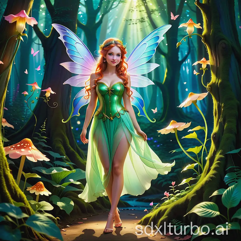 a fairy in an enchanted forest