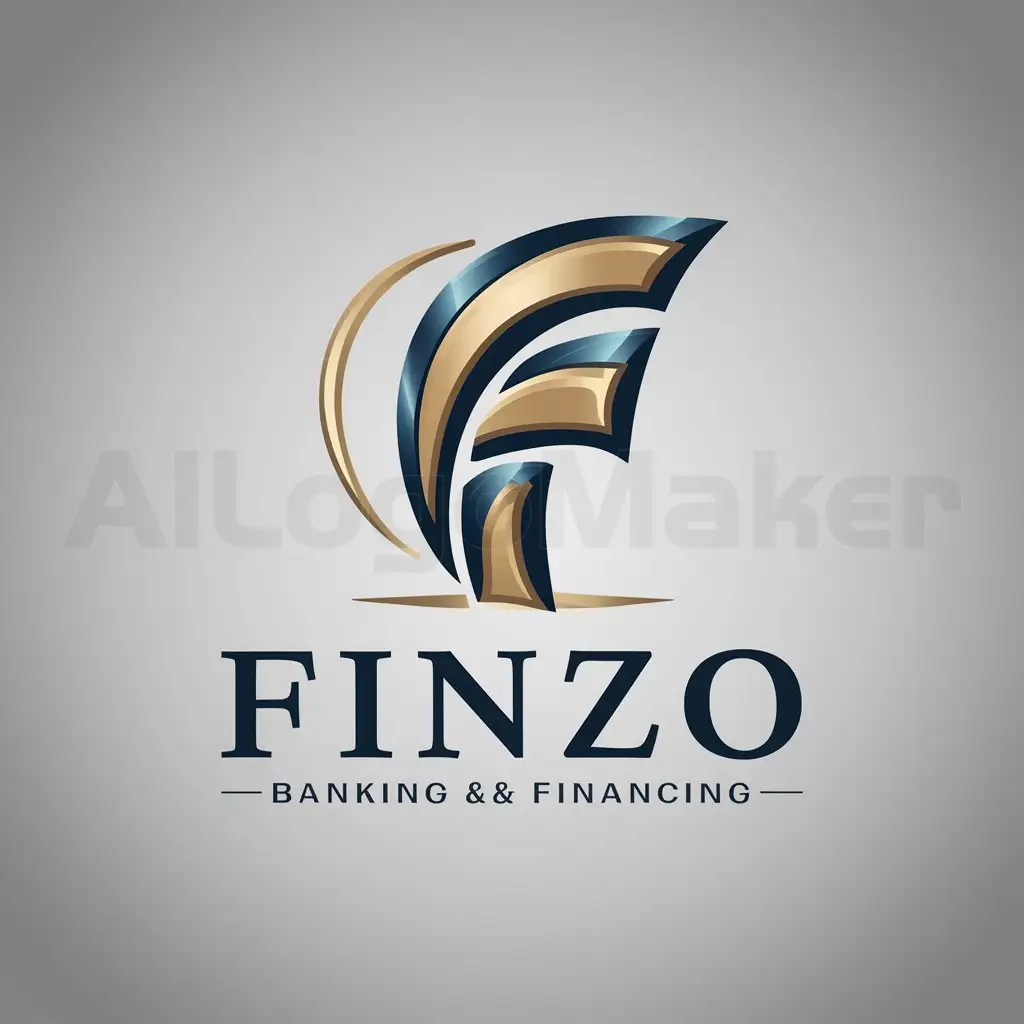 a logo design,with the text "Finzo", main symbol:Create a stunning elegant creative logo using F, related to banking and financing,Moderate,be used in Finance industry,clear background