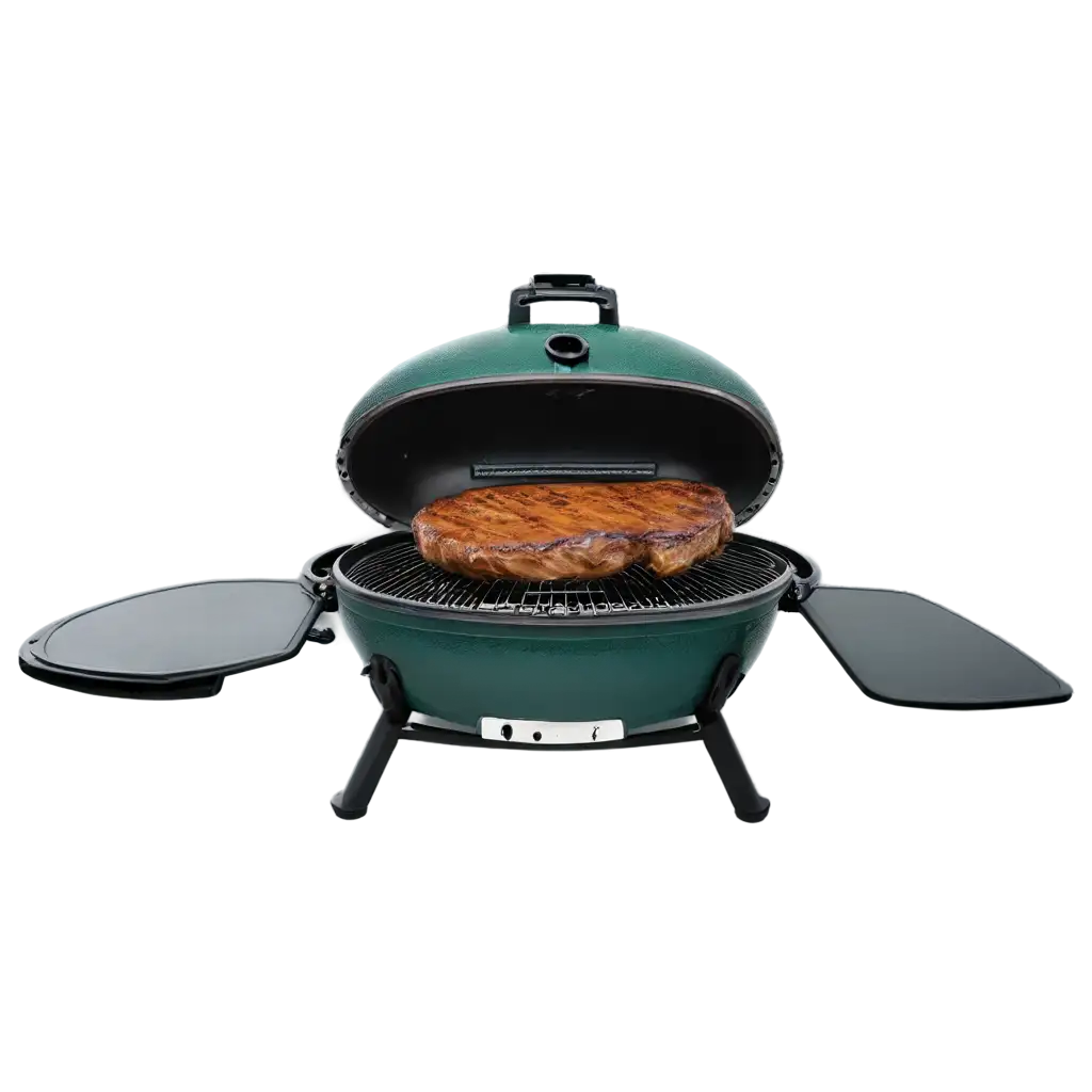 HighQuality-PNG-Image-of-Big-Green-EGG-Griller-Cooking-Ribeye-Steak-Inside