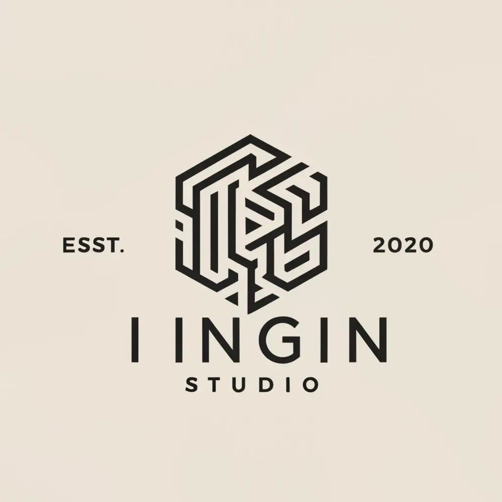 a logo design,with the text "iingin studio", main symbol:silver thing,Moderate,clear background