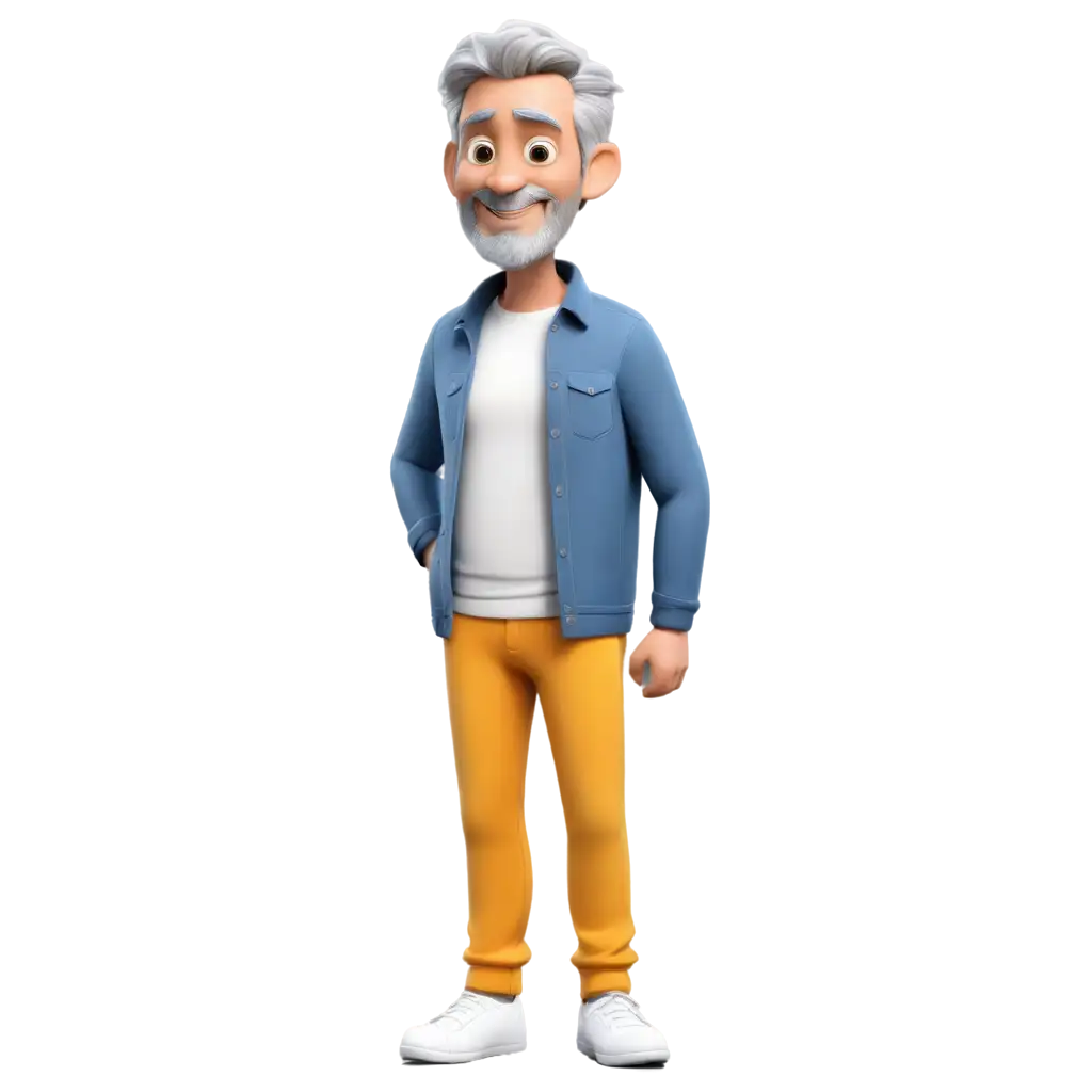 Adorable-Cartoon-Dad-with-Grey-Hair-PNG-Image-Perfect-for-TShirt-Prints-and-Online-Comics