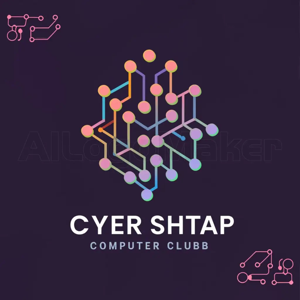 a logo design,with the text "CYBER SHTAB", main symbol:Symbol for computer club,complex,be used in Entertainment industry,clear background