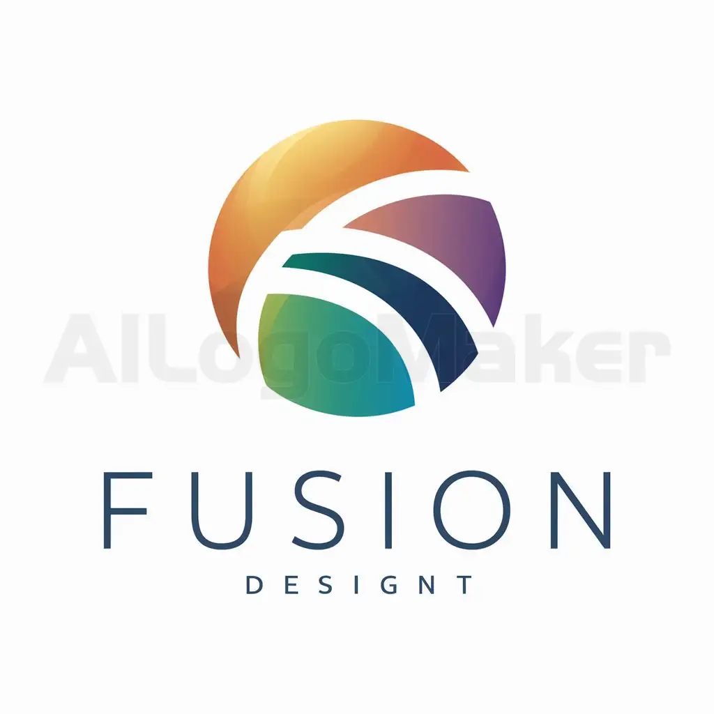 a logo design,with the text "Fusion", main symbol:Creative,Moderate,be used in Design industry,clear background