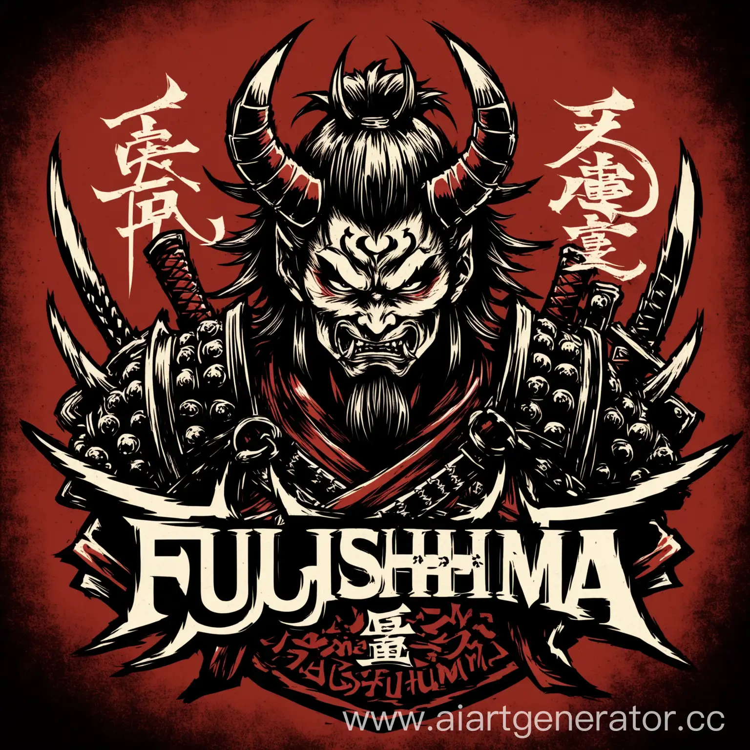 Fujishima-Demon-Samurai-Logo-Intricately-Designed-Symbol-of-Power-and-Tradition