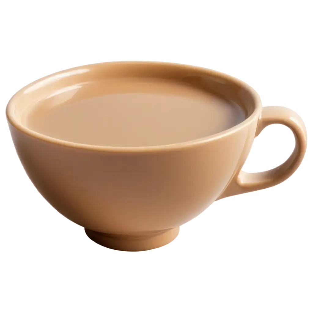 a cup of milk tea; front angle; with some tea spices;