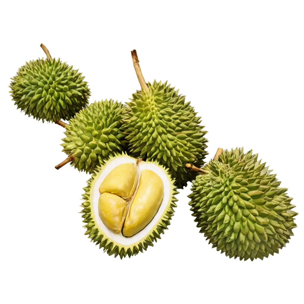 Exquisite-Durian-PNG-Illustration-Capturing-the-Essence-of-the-King-of-Fruits