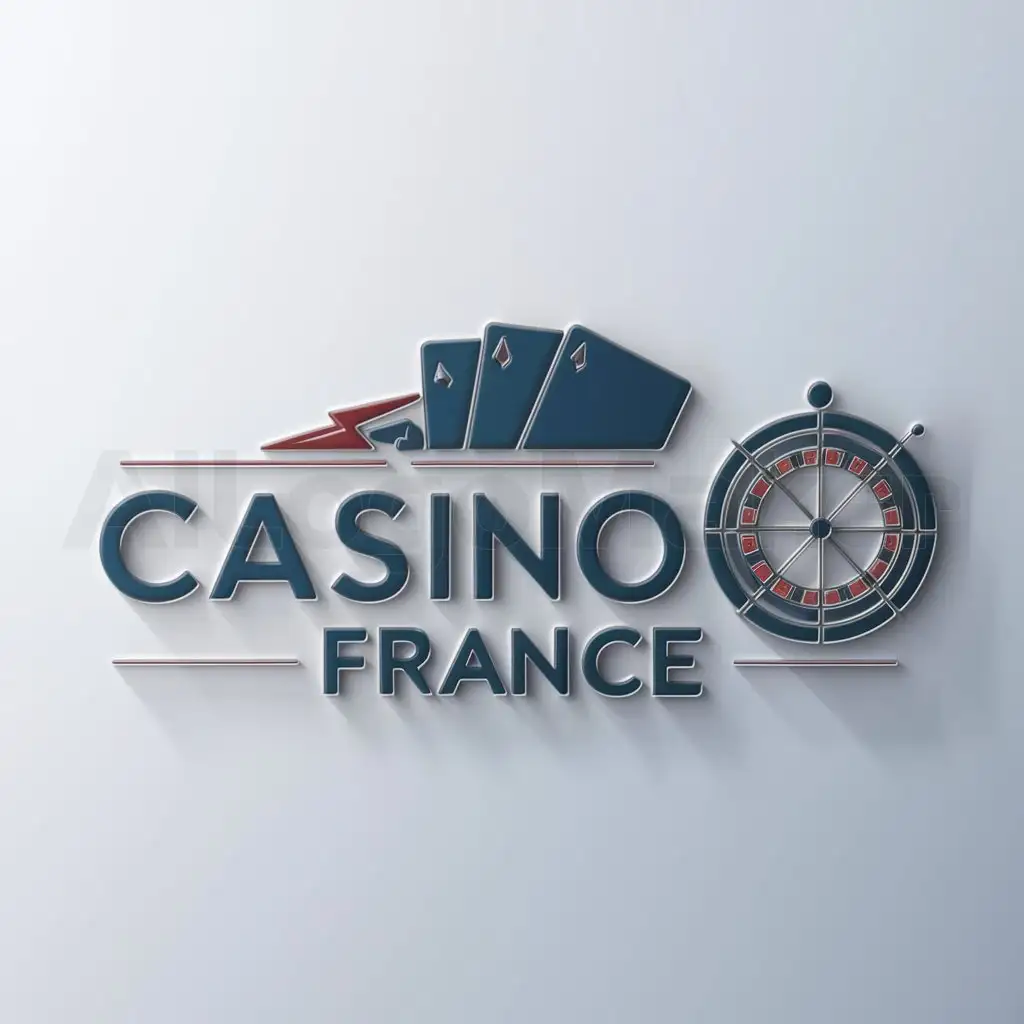 a logo design,with the text "Casino France", main symbol:casino France,Moderate,be used in Technology industry,clear background