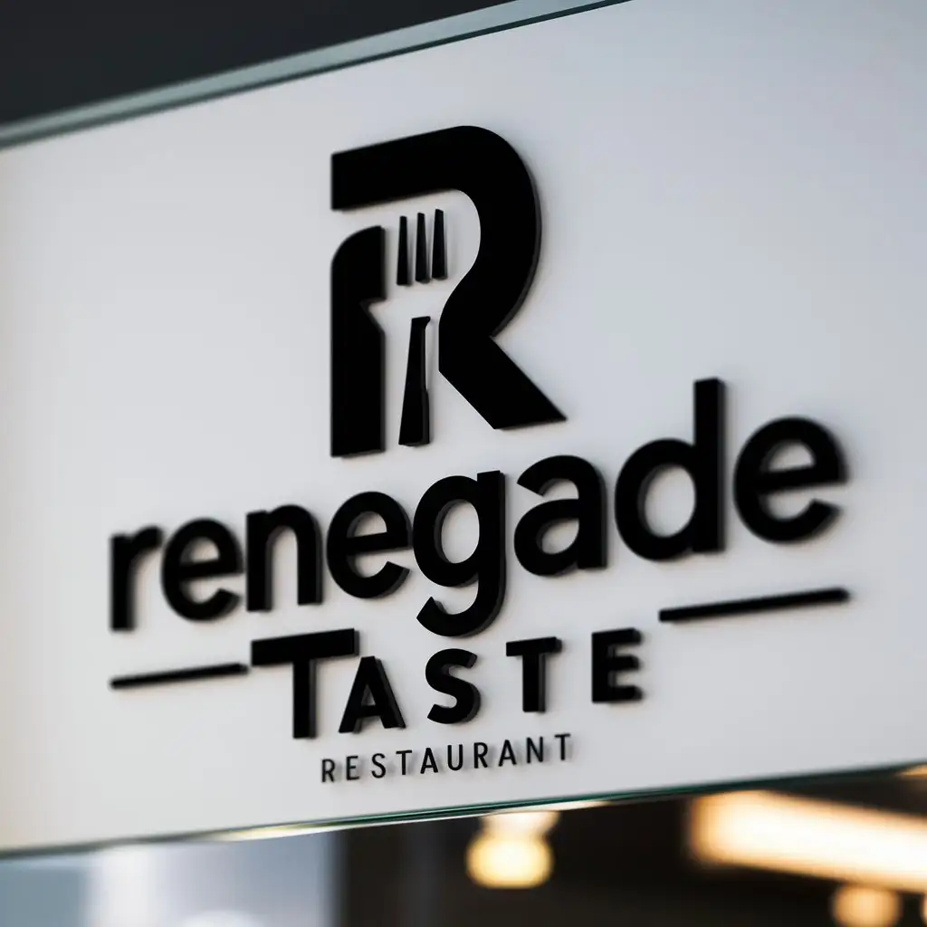 a logo design,with the text "Renegade Taste", main symbol:renegade taste,Moderate,be used in Restaurant industry,clear background