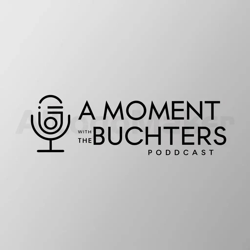 a logo design,with the text "A Moment With The Buchters", main symbol:Podcast logo,Moderate,be used in Education industry,clear background