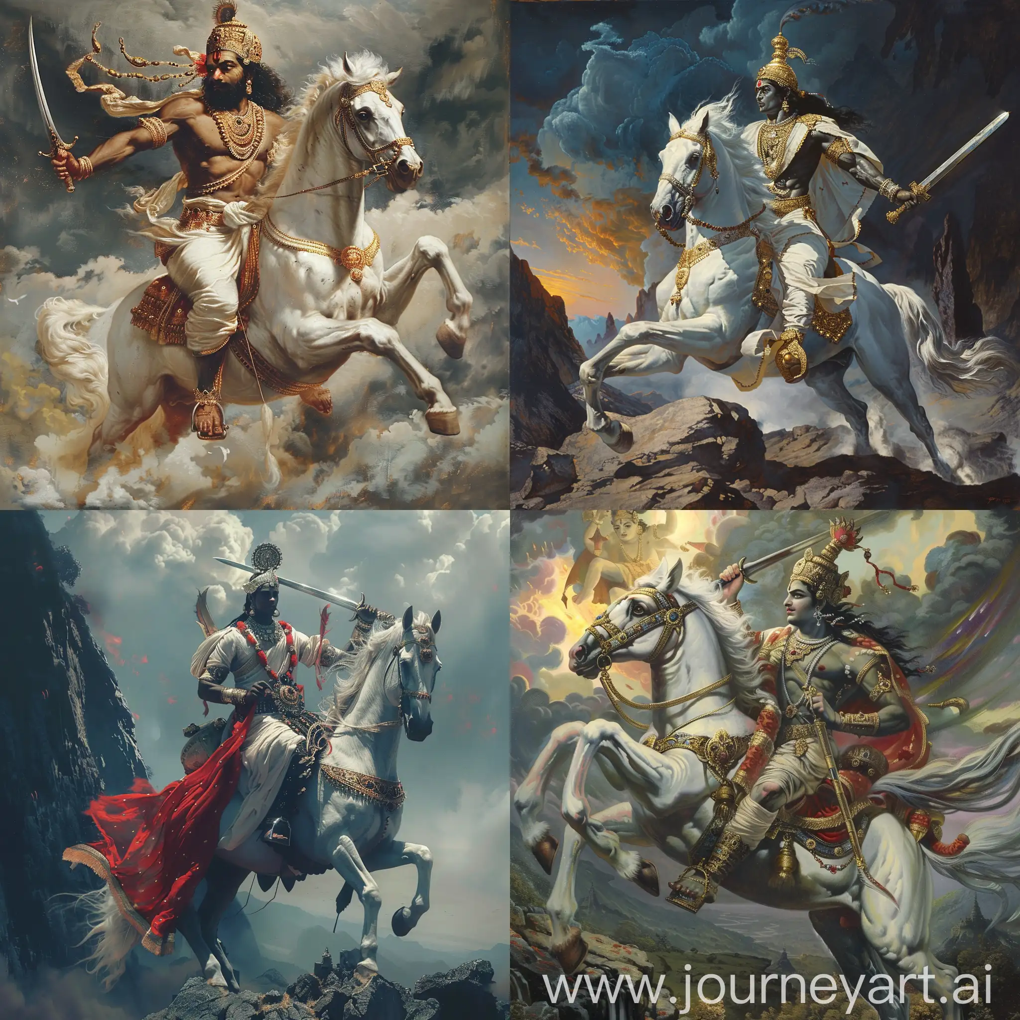 Hindu-God-Kalki-Riding-White-Horse-with-Sword