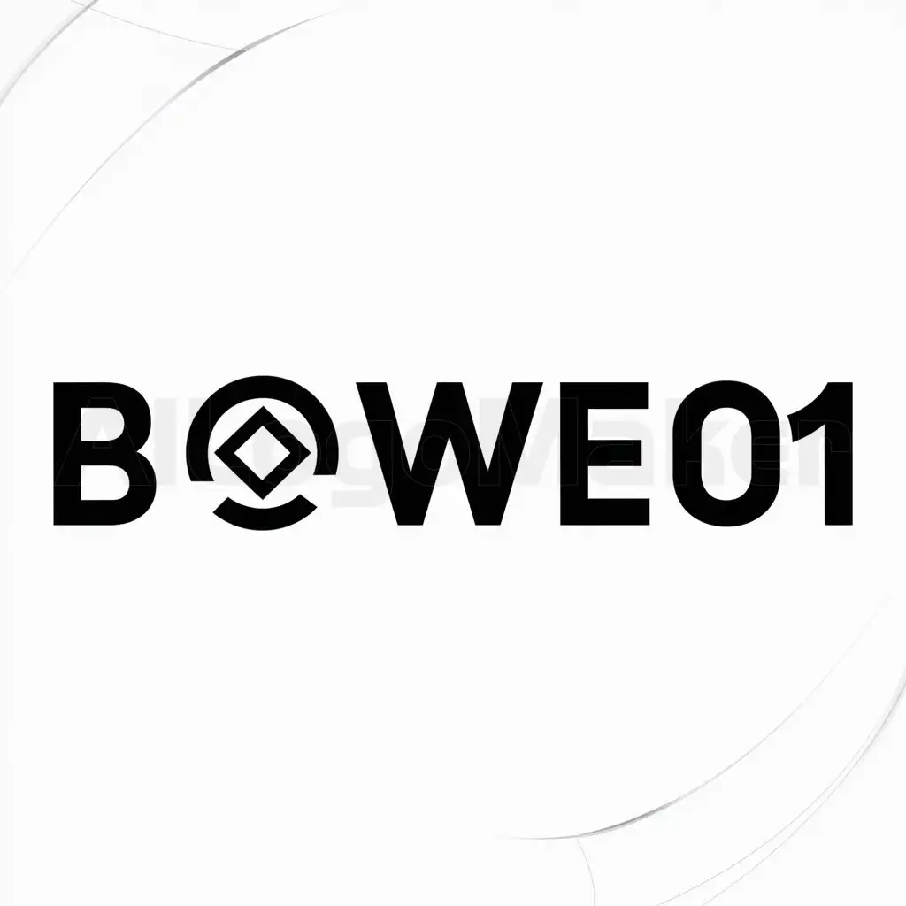 a logo design,with the text "BOWE01", main symbol:Lev,Minimalistic,be used in Entertainment industry,clear background