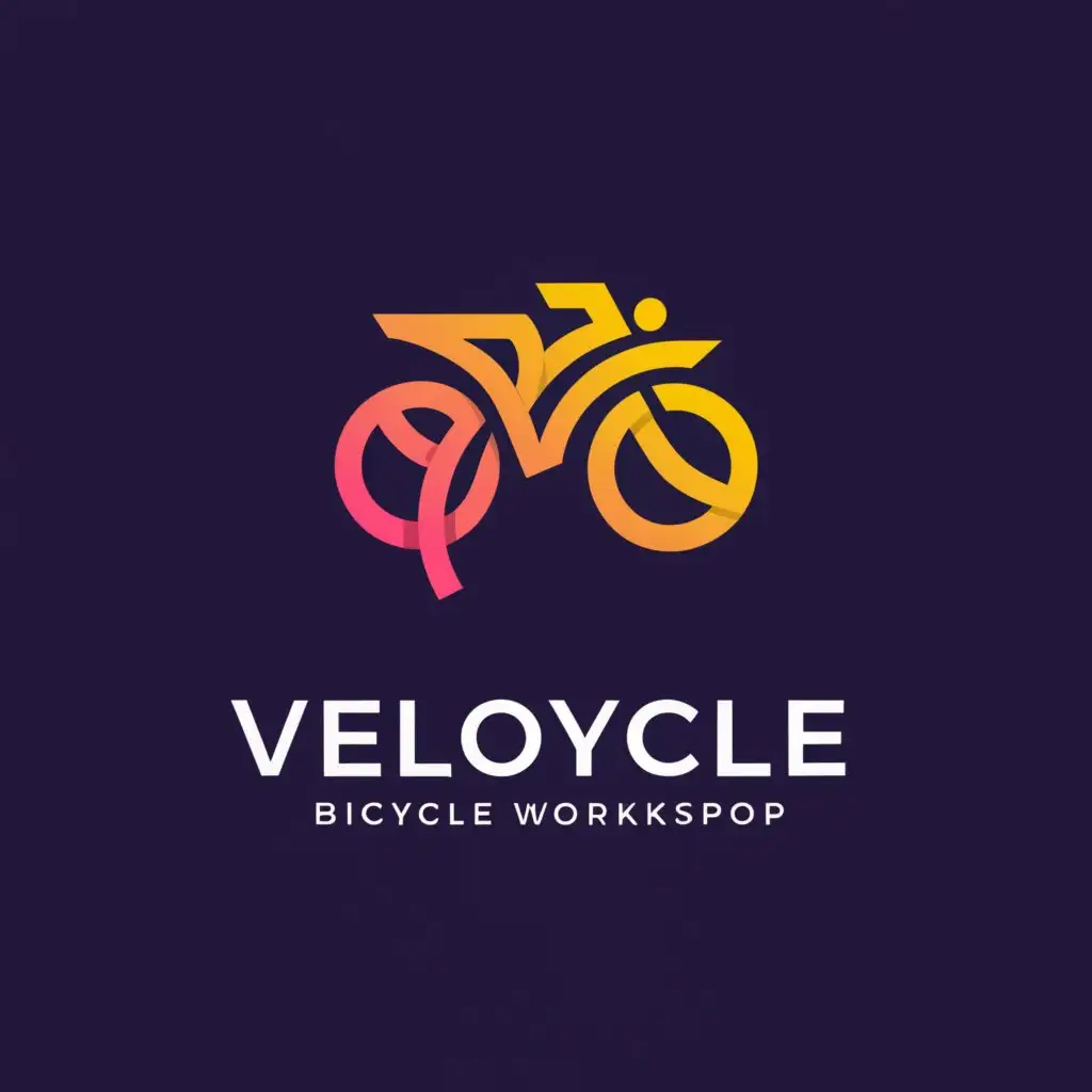 a logo design,with the text "Bicycle workshop Velocycle", main symbol:bicycle,complex,clear background