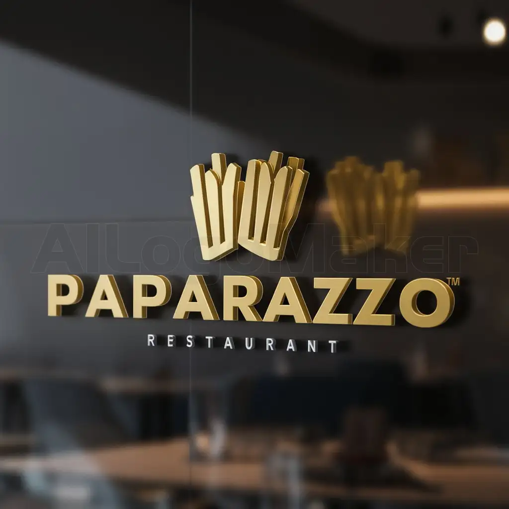 LOGO-Design-For-PAPArazzo-French-Fry-Theme-with-a-Modern-Twist
