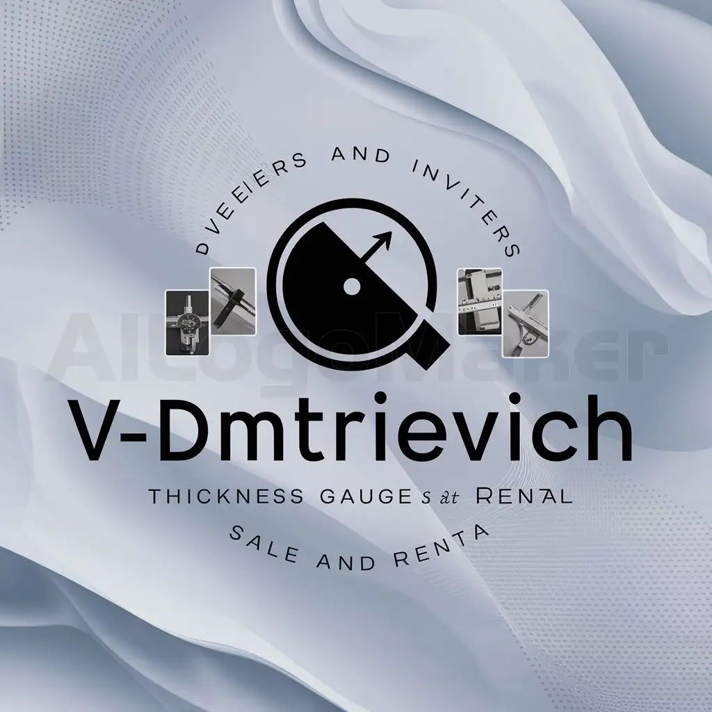 LOGO-Design-For-VDMITRIEVICH-Sleek-Text-with-Focus-on-Thickness-Gauges-and-Equipment