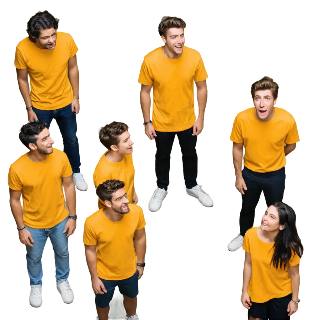 HighQuality-PNG-Image-of-a-Group-of-People-Wearing-Yellow-Looking-Up