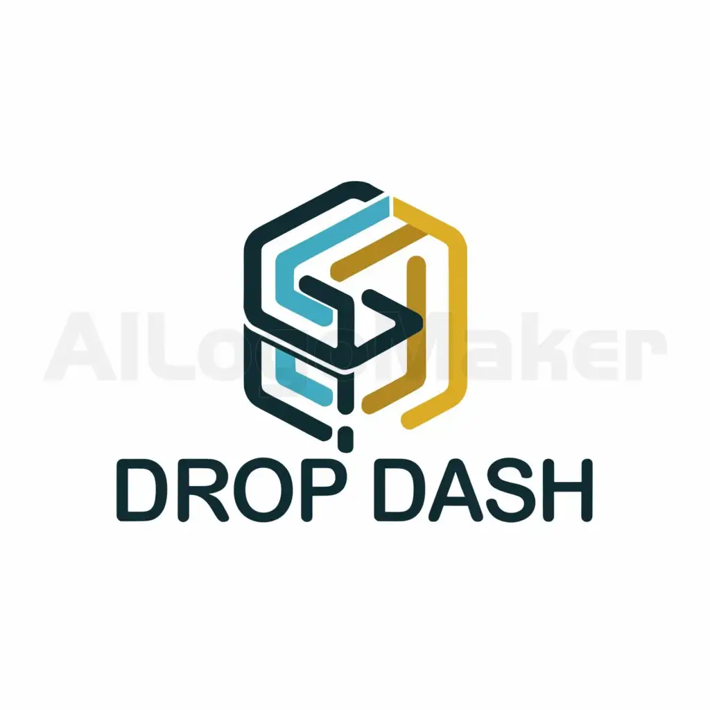 a logo design,with the text "drop dash", main symbol:box,Moderate,be used in Others industry,clear background