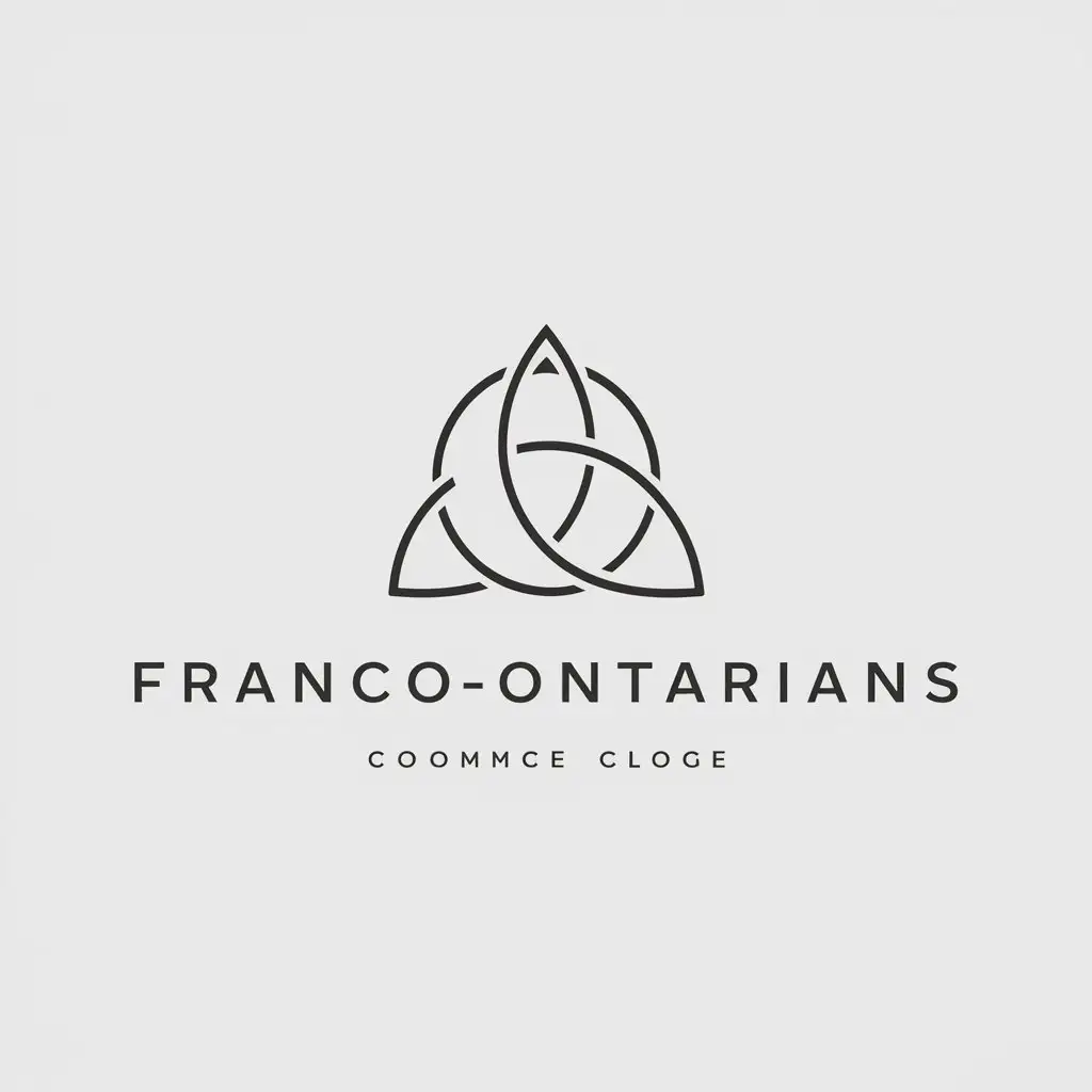a logo design,with the text "FRANCO-ONTARIANS", main symbol:triquetra community,Moderate,clear background