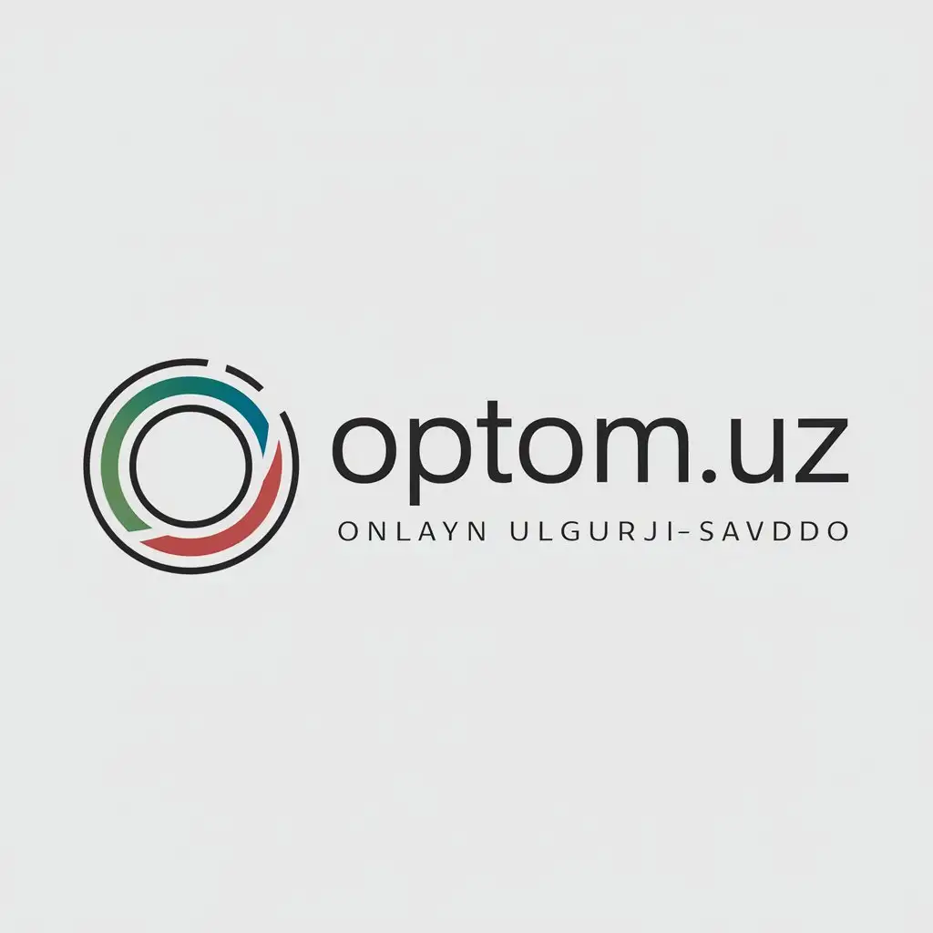 Logo, Onlayn ulgurji-savdo, name Optom.uz, Uzbek nationality in the logo