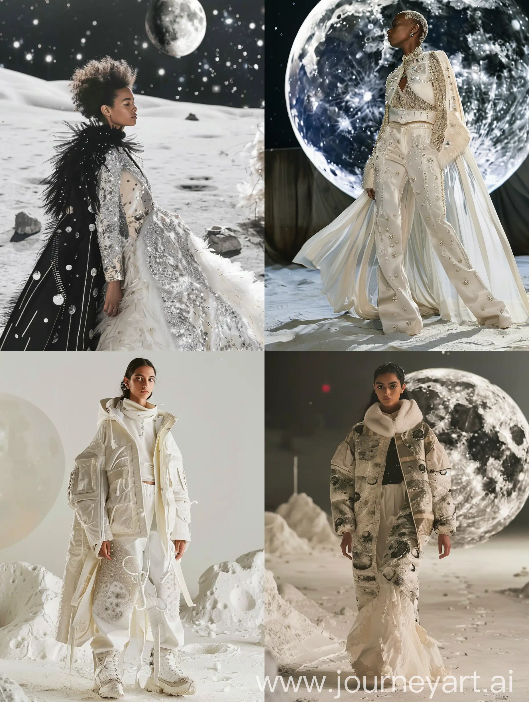 Fashion-Runway-Model-in-Futuristic-Moonthemed-Attire-at-Joseph-Auren-Fashion-Week-2022