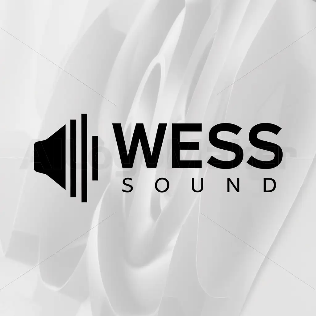 a logo design,with the text "WESS SOUND", main symbol:Speaker,Moderate,be used in Sound industry,clear background