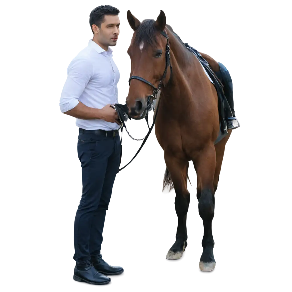 A man with horse