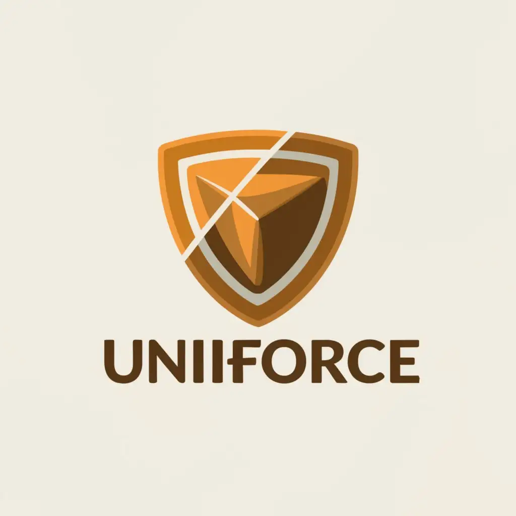 a logo design,with the text "UNIFORCE", main symbol:amberoidery badges,Minimalistic,be used in Others industry,clear background