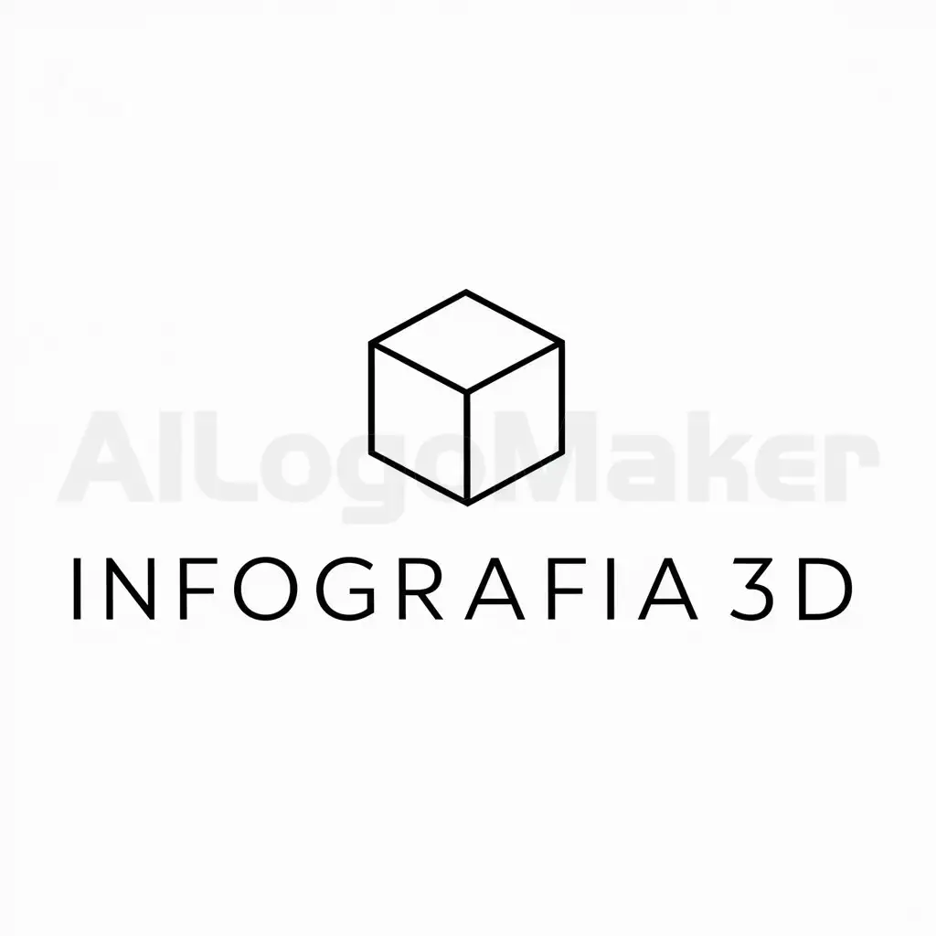 a logo design,with the text "INFOGRAFIA3D", main symbol:cubo,Minimalistic,be used in Construction industry,clear background