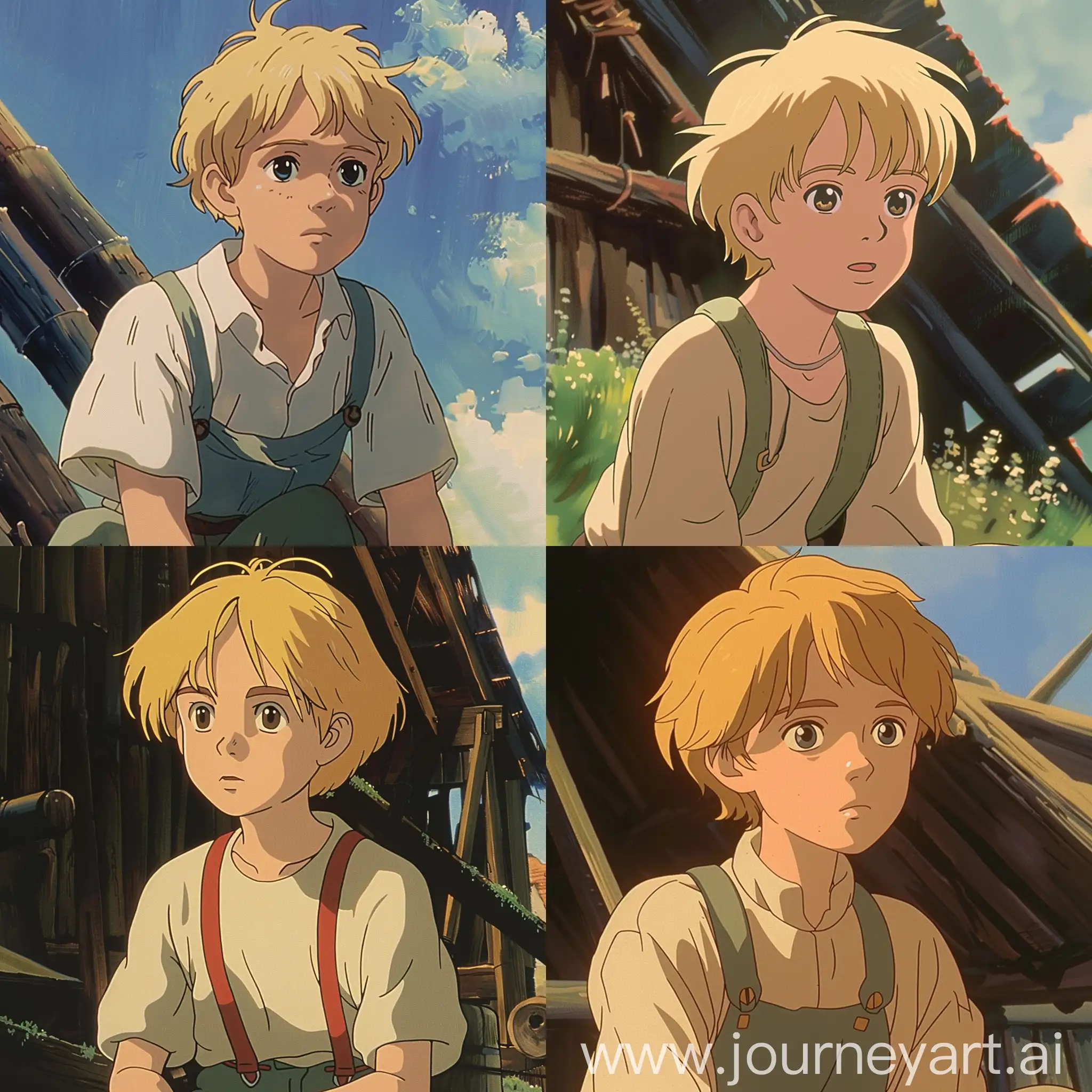 Vintage-GhibliInspired-Blonde-Boy-Portrait