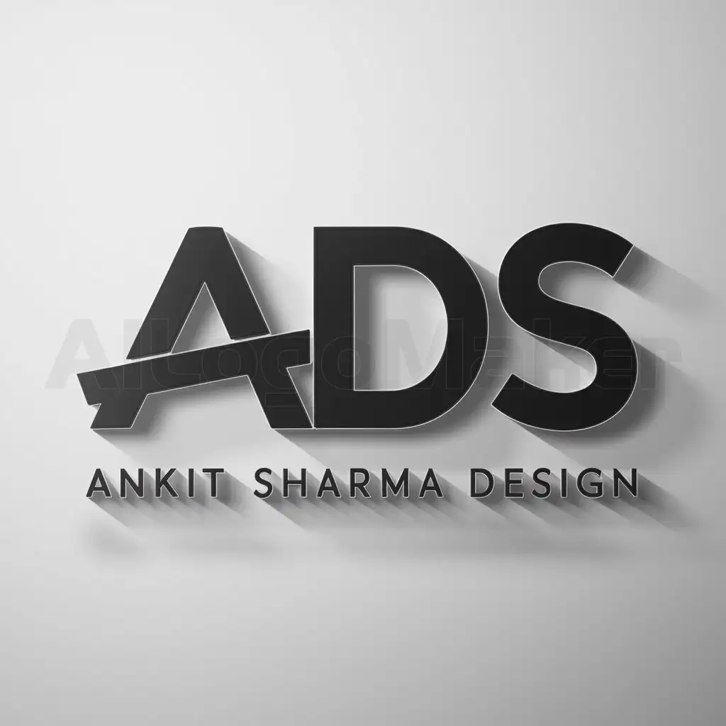 a logo design,with the text "ANKIT SHARMA DESIGN", main symbol:ASDS,Moderate,clear background