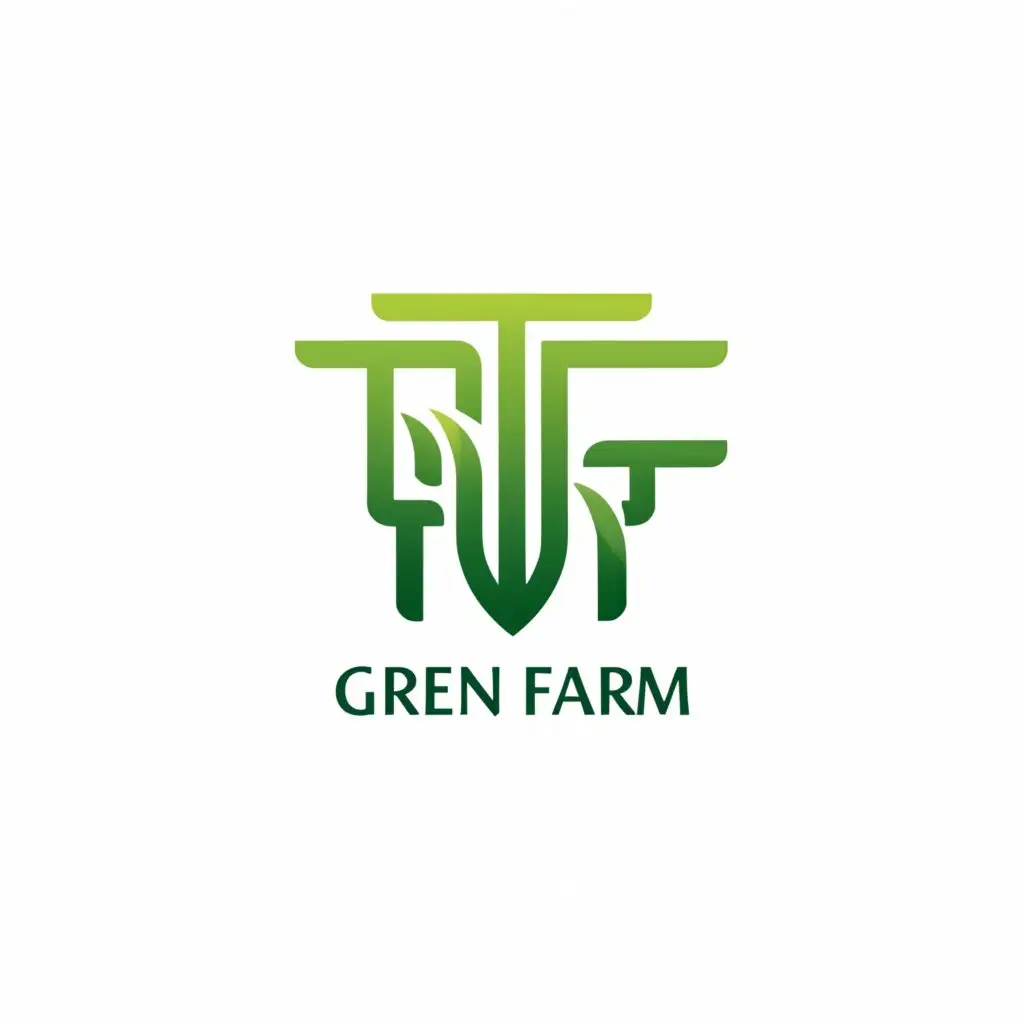 a logo design,with the text "Tōshin Green Farm", main symbol:TGF,Moderate,clear background